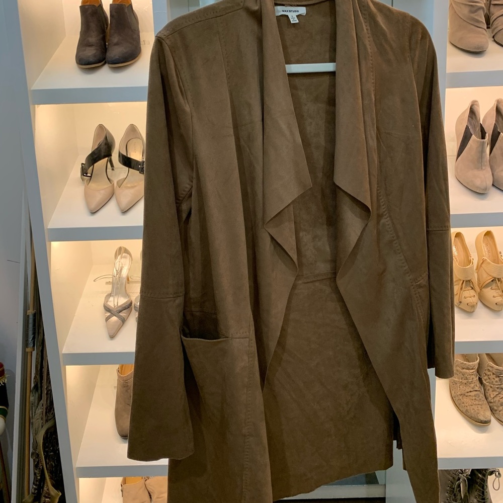 Max Studios open drape lightweight coat